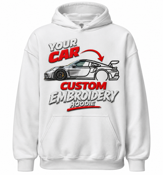 Custom Car Line Embroidered Hoodie
