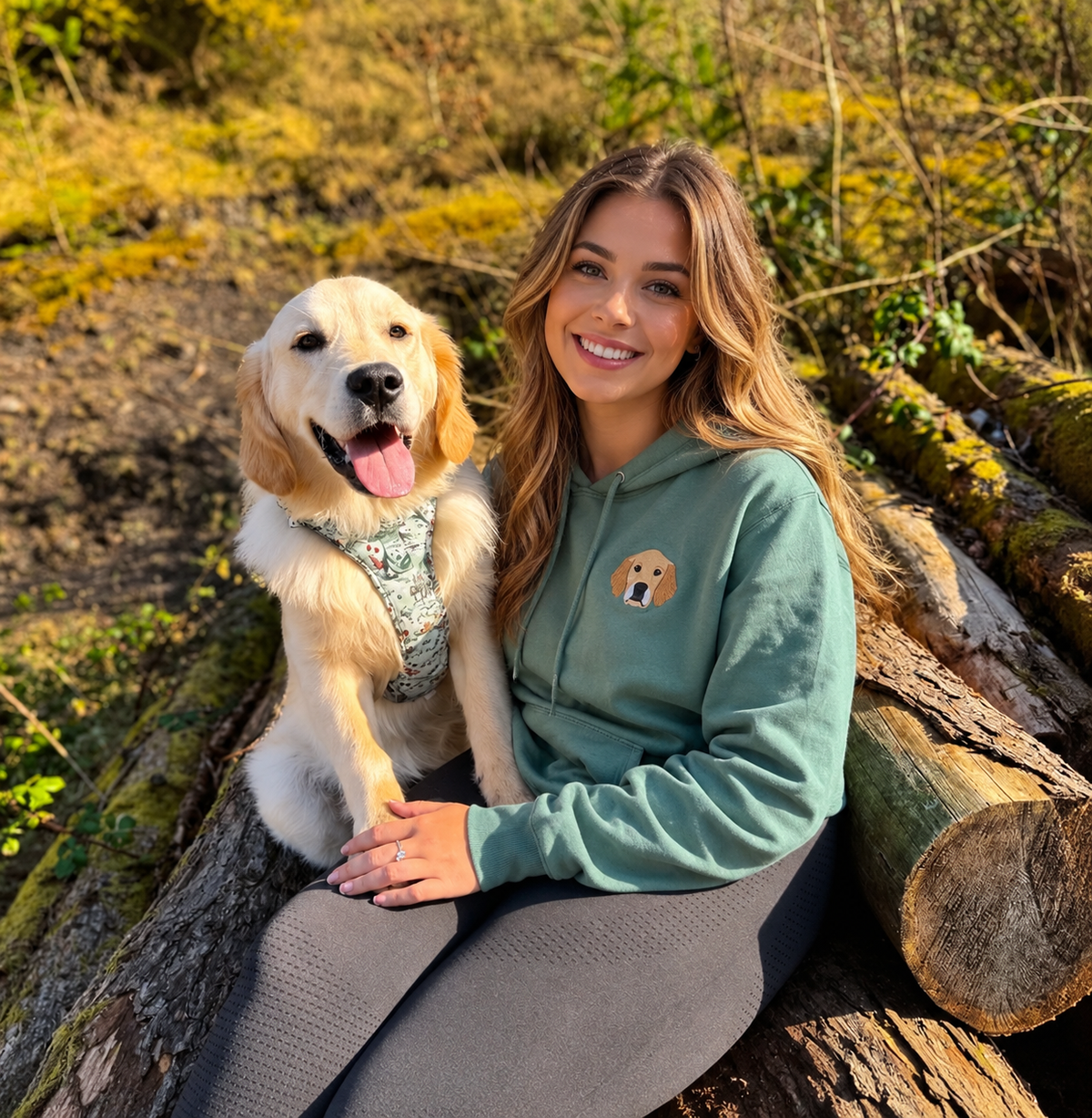 Embroidered Pet Portrait Hoodie