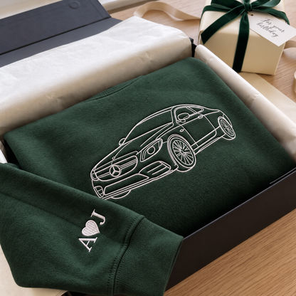 Custom Car Line Embroidered Hoodie