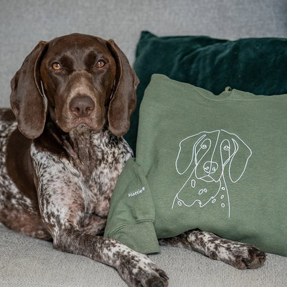 Embroidered Pet Face Hoodie