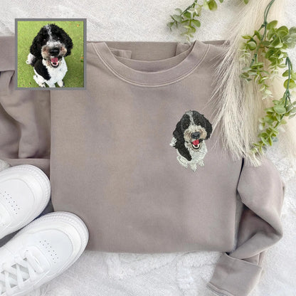 Embroidered Pet Portrait Hoodie