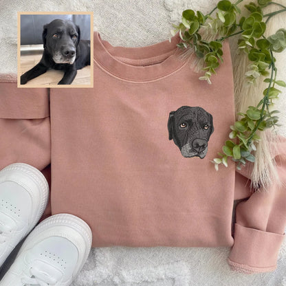 Embroidered Pet Portrait Hoodie