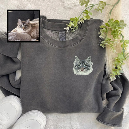 Embroidered Pet Portrait Hoodie