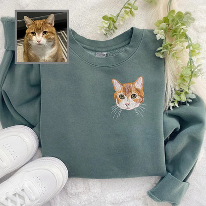 Embroidered Pet Portrait Hoodie