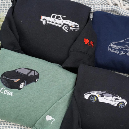 Custom Car Embroidered Hoodie
