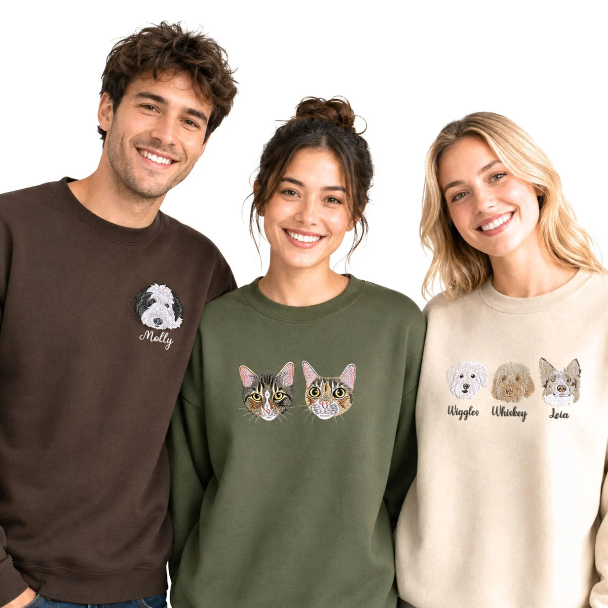 Embroidered Pet Portrait Hoodie
