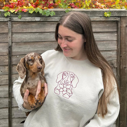 Embroidered Pet Face Hoodie