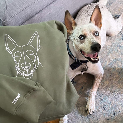Embroidered Pet Face Hoodie