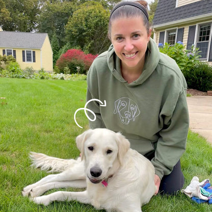 Embroidered Pet Face Hoodie